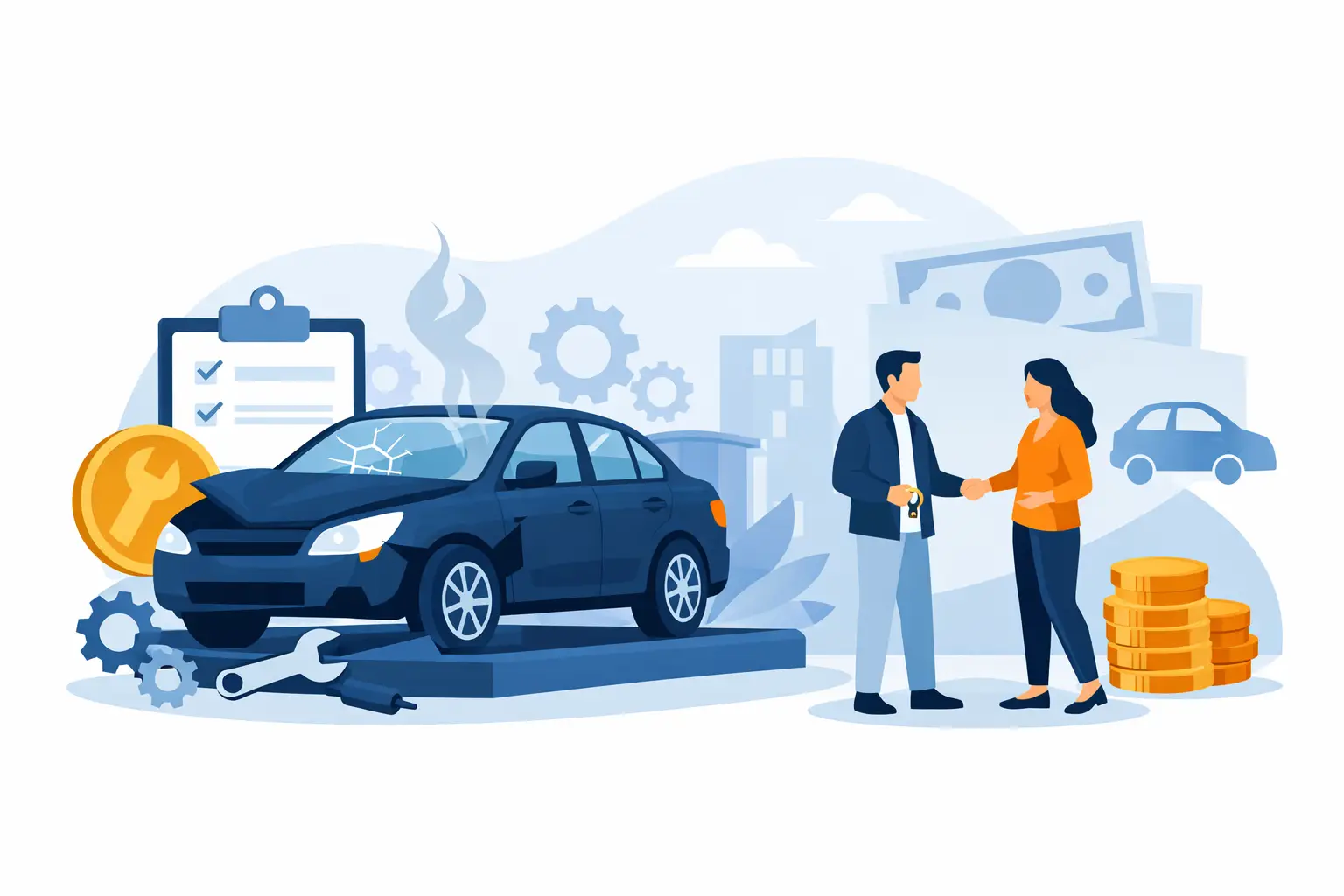 Auto met reparatiekosten verkopen? Auto met reparatiekosten verkopen?